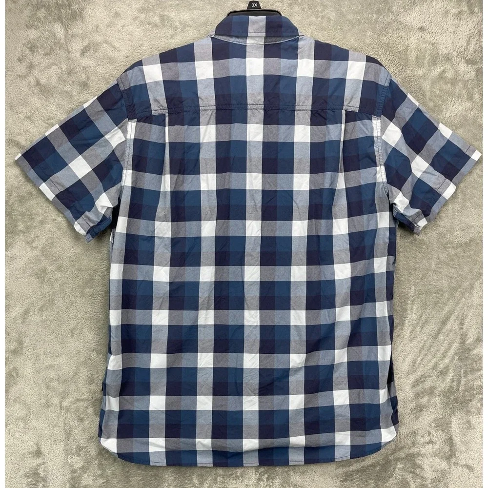 North Face Men's Shirt XL Multicolor Plaid Short Sleeve Button‎ Up Pocket